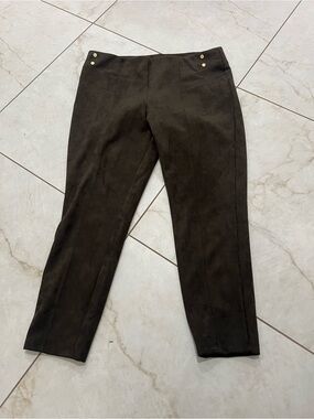 Andrew Marc Brown Faux Seude Pants Size XL